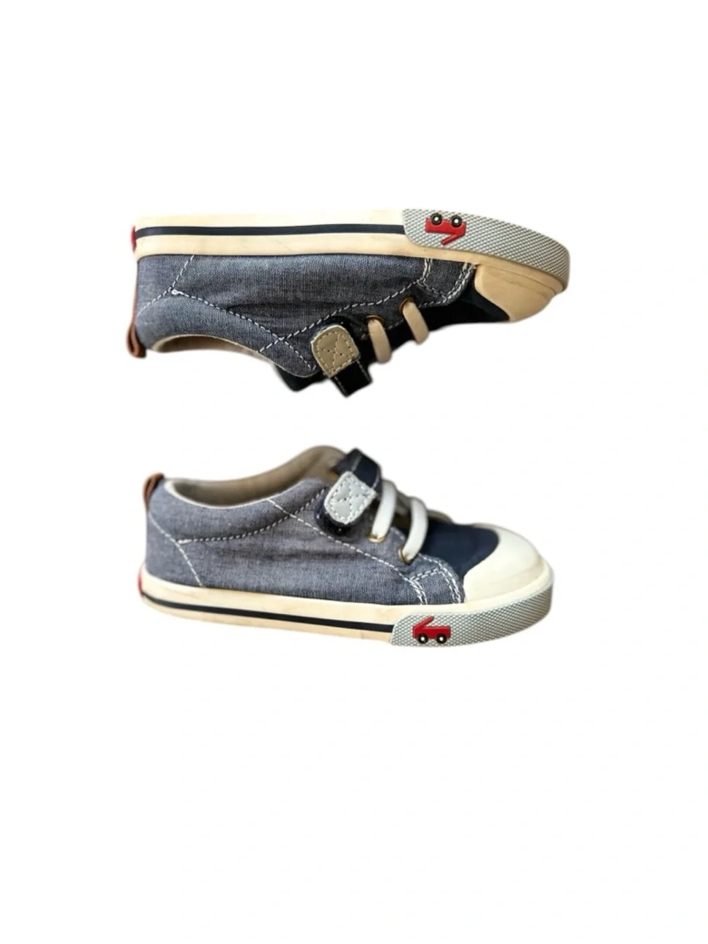 See Kai Run Stevie ll Chambray Classic Sneaker Lightweight Sporty Size 9 Unisex - Picture 5 of 11